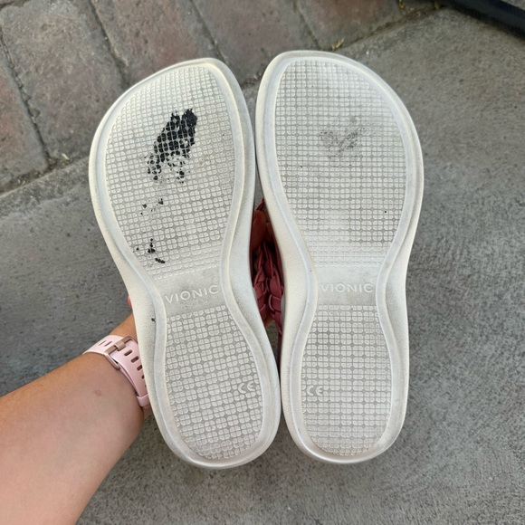 Vionic Kenji Platform Braided Thong  Flip Flop Sandal pink Size USA 9.5 - Picture 3 of 7